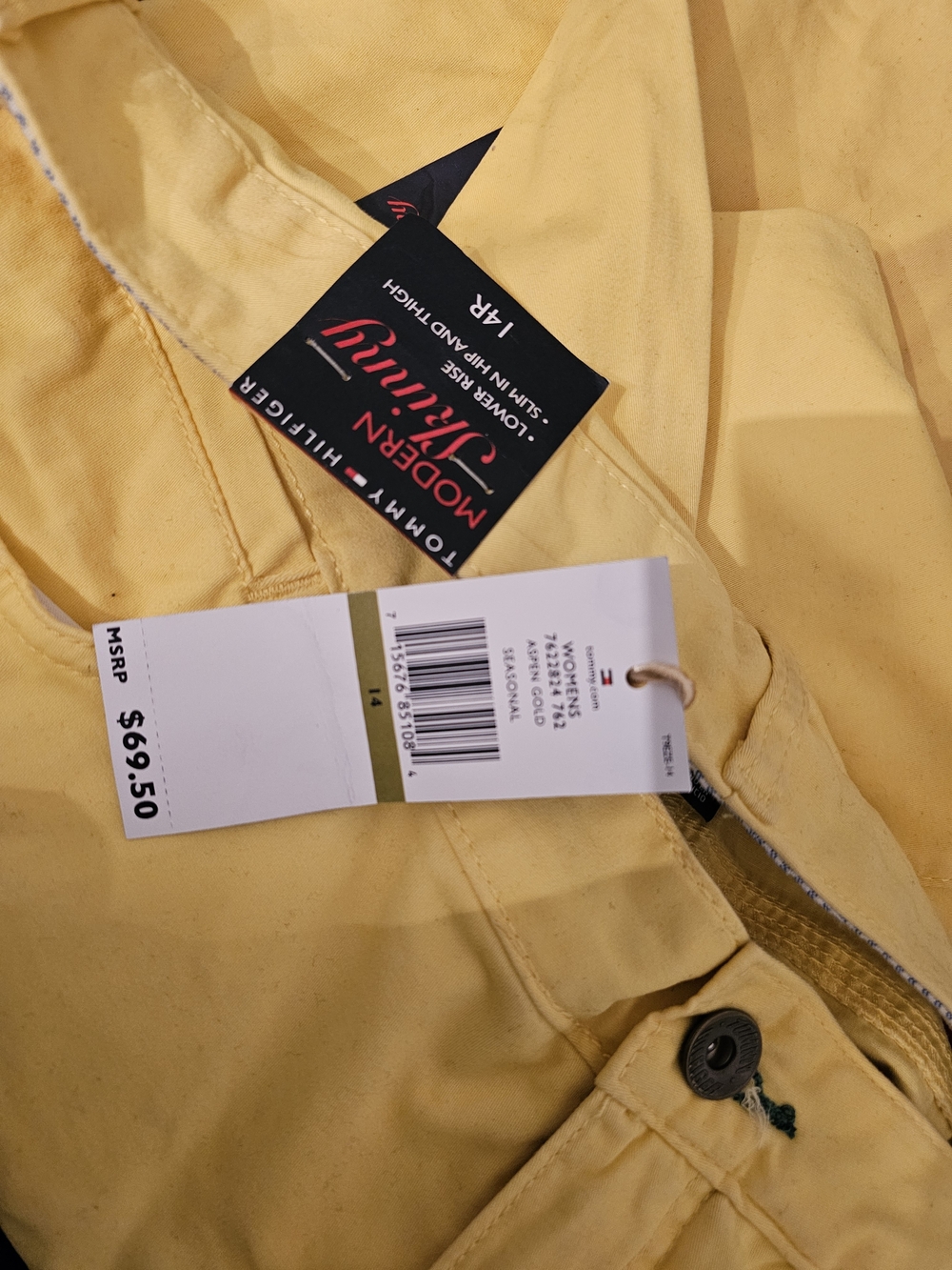 Tommy Hilfiger Women’s Bright Yellow Skinny-Leg Jeans - Picture 8 of 11